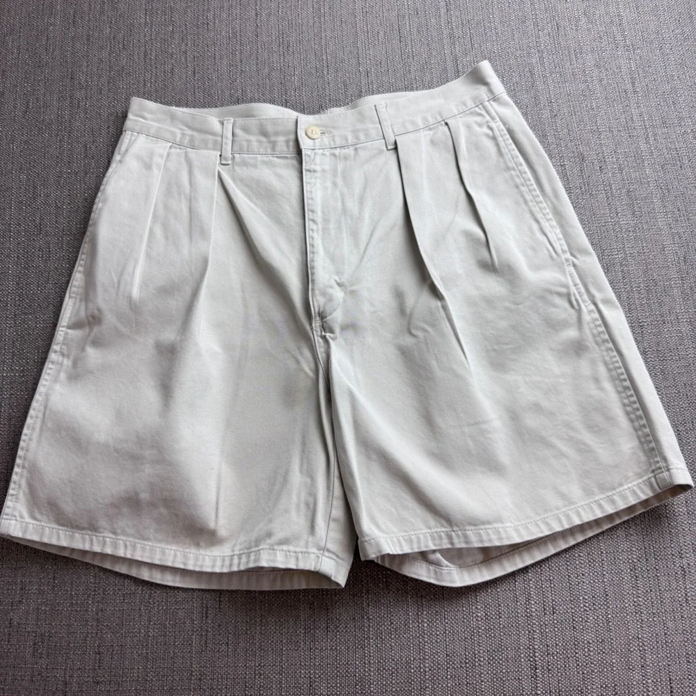 Polo Ralph Lauren Mens Pleated Chino Shorts Tan Khaki Cotton 32 5808281UP